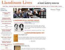 Tablet Screenshot of llandinam-lives.org.uk